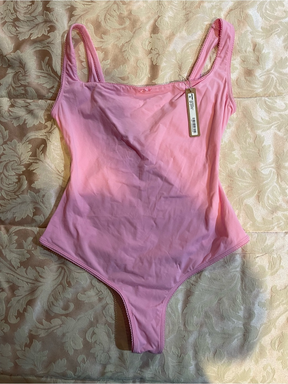SKIMS Pink Cami Body suit/thong